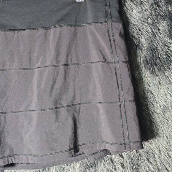 Lululemon Pace Rival Mid Rise Skirt Black Women’s Estimated Size 10 - Picture 3 of 8